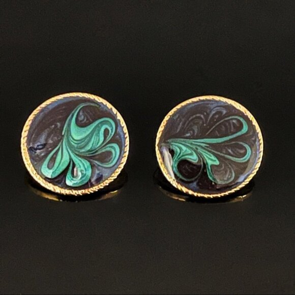 ✨Stunning Italy Enamel Art Stud Earrings - Picture 1 of 2